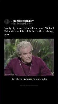 Monty Python's John Cleese and Michael Palin debate Life of Brian with a bishop, 1979. #Shorts