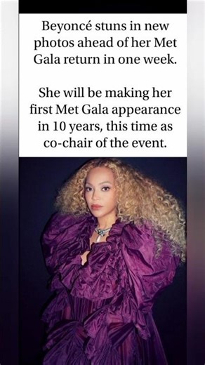 👑🔥 Beyoncé Stuns in New Photos – Met Gala Return in 1 Week #shorts