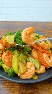 Shrimp and Broccoli Stir Fry #food #cooking #fyp