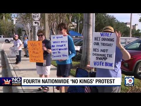 Coral Springs residents, visitors participate in fourth nationwide 'No Kings' protest