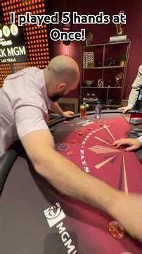 I Played 5 Hands of Blackjack at once! #blackjack #lasvegas