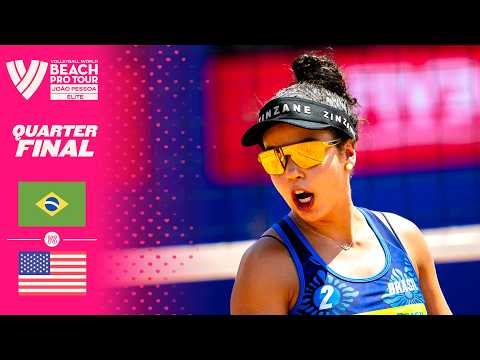 Thamela/Victoria vs. Cruz/Brasher - Quarter Final Highlights | João Pessoa 2026 #BeachProTour