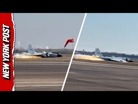 NASA Plane CRASH Lands at Texas Airport
