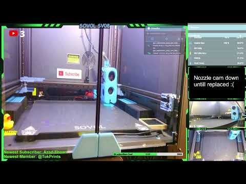 🔴Live 3d Printer - killed the sv08 bed and bent the hotend all to crap #live #3dprinting
