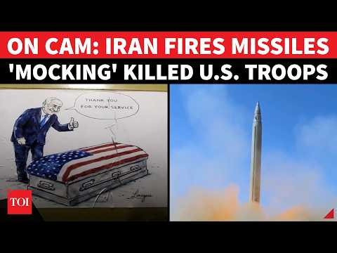 Iran Releases 'US COFFIN' Missiles Fired At American Bases; 4 Missiles Fan Out In Chilling Visuals