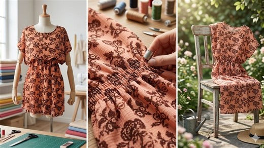 Easy summer dress sewing tutorial perfect for beginners