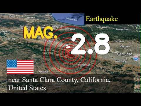 earthquake near Santa Clara County, California, United States live updates today : 2.8 magnitude ear