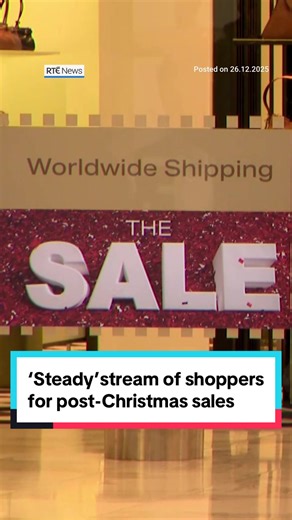 Post-Christmas Sales Draw Steady Crowds in Dublin