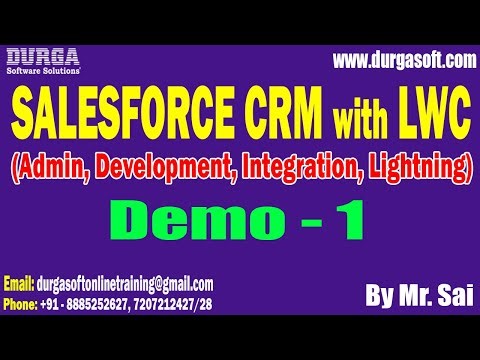 SALESFORCE CRM with LWC tutorials || Demo - 1 || by Mr. Sai On 03-02-2026 @6PM (IST)