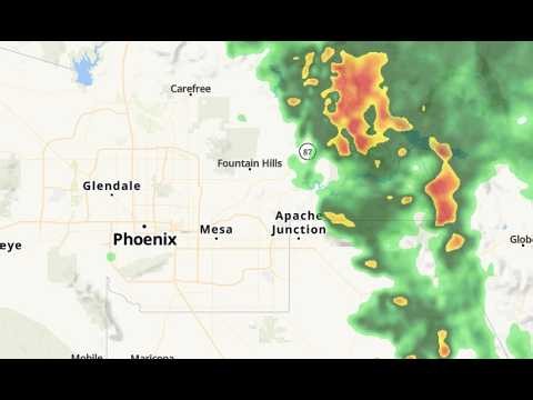 Monsoon storms moving in from the East