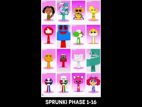 Phase 1 vs Phase 2 vs Phase 3 vs Phase 4/5/6/7/8/9/10/11/12/13/14/15/16 in Incredibox Sprunki