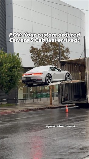 Your custom ordered carrera S Cab just arrived! #porsche #porsche911 #porsche992