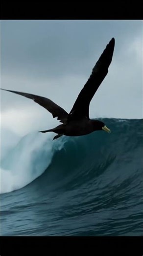 White-chinned Petrel Gliding Effortlessly Over the Southern Ocean
