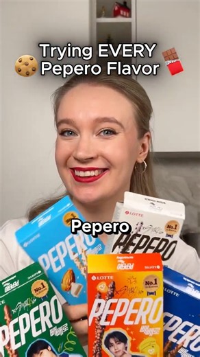 Trying EVERY Pepero Biscuit Sticks from LOTTE 🍫🍪 Iconic Korean Snack 🇰🇷