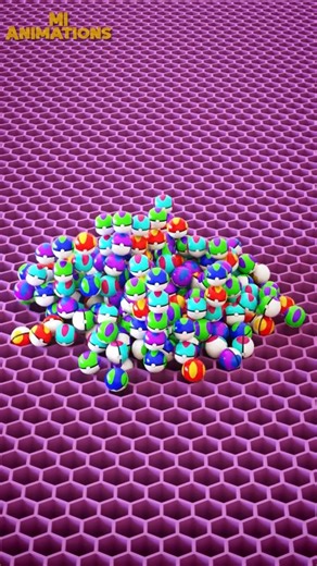 Which Color Fast Ball Falls Last? 😍 | Oddly Satisfying | MI Animations