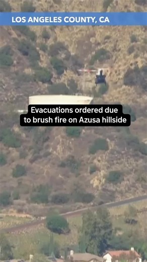 Evacuations were ordered Thursday in Azusa when a hillside brush fire broke out during a day of red flag warnings in Southern California. The fire, estimated at about 50 acres, was near the area of San Gabriel Canyon. The order was issued for Roberts and San Gabriel canyons. Tap the link in bio for more. #nbcla