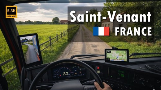 【4K60帧】真实欧卡第一视角：驾驶沃尔沃FH500重卡从法国罗莫朗坦朗特奈开往比利时泽布吕赫 260101 | 作者：Truck Lane