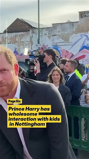 Prince Harry got up close and personal with fans during an appearance in Nottingham, UK 🥹 #shorts