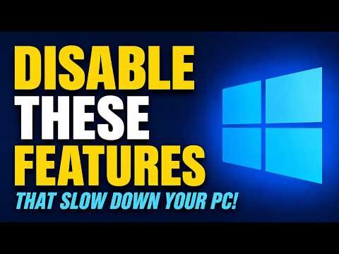 Disable these 5 Default Features in Windows that Slow Down Your PC!