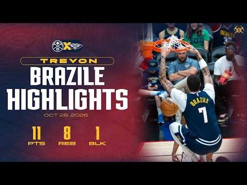 Trevon Brazile's FIRST NBA START | Game Highlights DEN vs. NOP