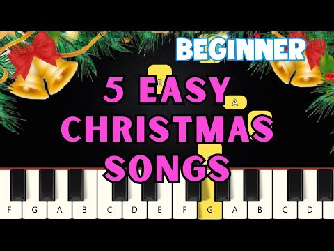 5 Very Easy Christmas Songs | Beginner Piano Tutorial | Easy Piano