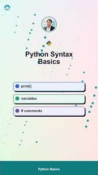 Python Syntax Basics | print(), Variables & Comments Explained #datascience #learndatascience