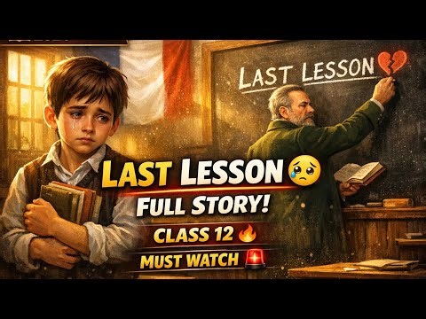 The Last Lesson Explained in 10 Minutes 🔥 | Class 12 English Full Chapter | Emotional Ending 😢.