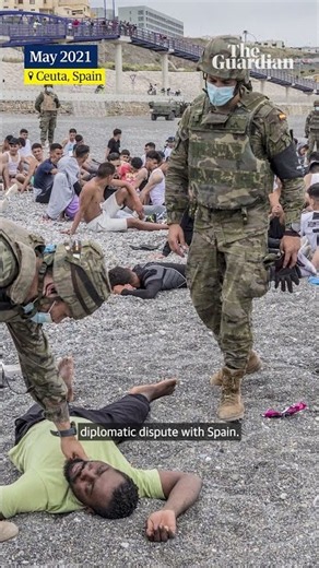 Why did almost 60,000 people cross into Spanish territory?