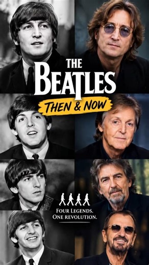 The Beatles Then & Now 🤯 Four Legends, One Revolution! #Shorts