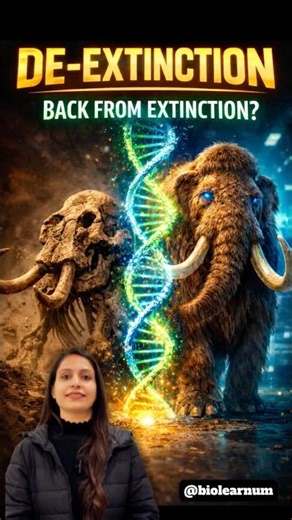 |👉What is De-Extinction?🧐|Bringing back the Wooly Mammoth 🦣| Class 12| Evolution| Biotechnology|