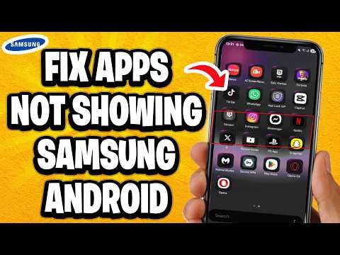 How To Fix Installed Apps Not Showing On Home Screen Android Samsung