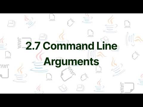 CMP 175 Java Unit 2.7 | Command Line Arguments Explained