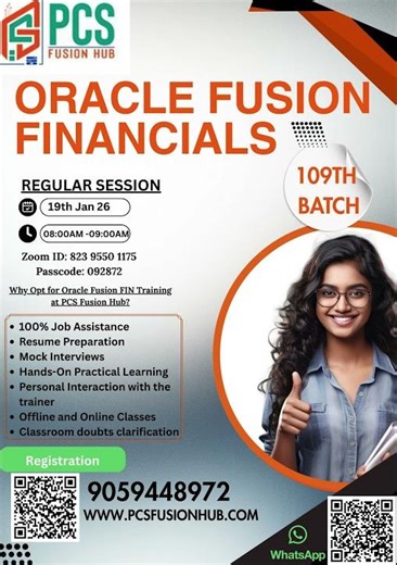 Oracle Fusion Financials Regular Training | New Batch 19 Jan 2026 | Limited Offer