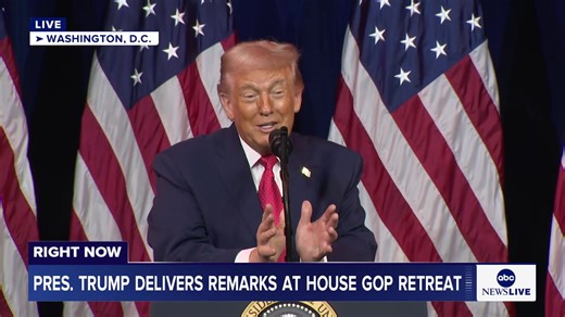 HAPPENING NOW: President Trump delivers remarks at a House GOP retreat. https://abcnews.link/tUte2YS | ABC World News Tonight with David Muir