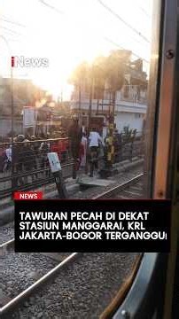 Tawuran Pecah di Dekat Stasiun Manggarai, KRL Jakarta-Bogor Terganggu!
