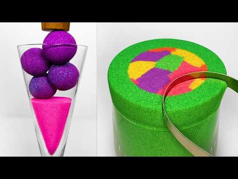 Very Satisfying and Relaxing Compilation 383 Kinetic Sand ASMR