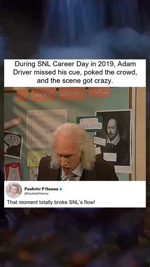 Adam Driver Misses Cue, Pierces Crown on SNL