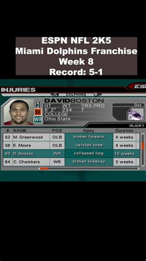 Herr Wolf Gaming on Instagram: "Little sneak peak from the next episode of our Dolphins Franchise in ESPN NFL 2K5… Dropping tonight at 6pm! #espnnfl2k5 #nfl2k5 #maddenfranchise #maddenrebuild #madden26"