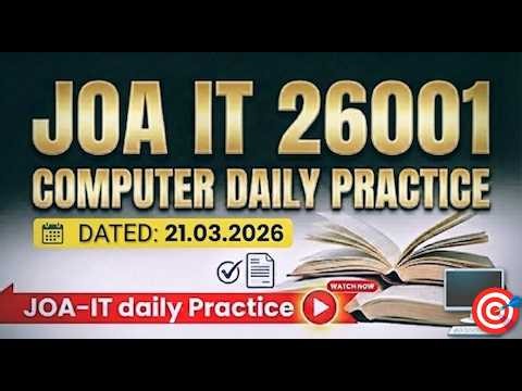 Master Computer Science for JOA IT 26001 | TCS Previous Year Questions dated 21.03.2026
