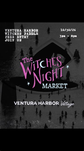 You can find me this Friday at the witch night market on October 30, from 3 to 8 PM in downtown Ventura. Can’t wait to see all the witches! #witch