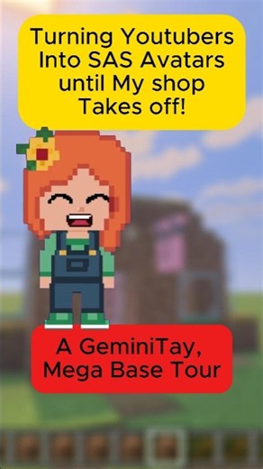 GeminiTay's Mega Base Tour - But It's a Dirt Hut (Voice Reactive SAS Avatar) #geminitay #minecraft