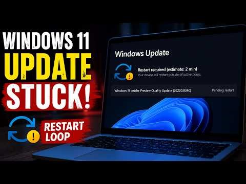 Windows 11 Update Stuck on Restart Loop FIX (26220.8340) – Infinite Reboot Solution (No Data Loss)