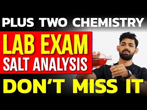 Plus Two Chemistry Lab Practical | Salt Analysis | Exam Winner +2 Lab