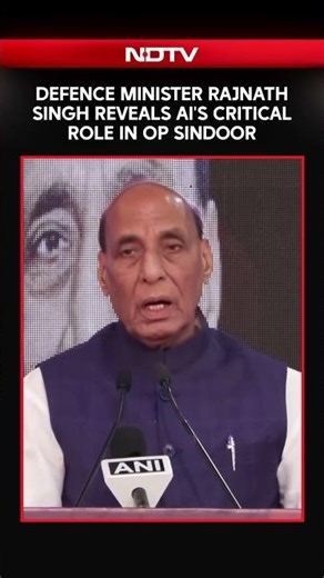 Defence Minister Rajnath Singh Reveals AI's Critical Role In OP Sindoor