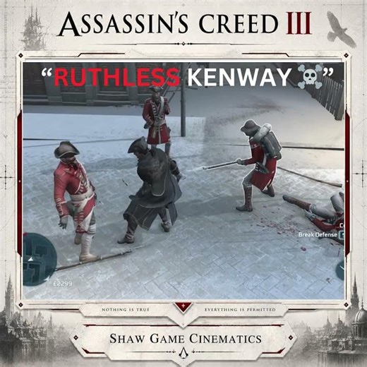 Haytham Kenway’s Ruthless Aggression ☠️ #assassin #ac3 #ac3remastered
