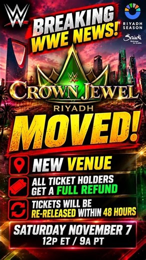 BREAKING WWE NEWS! Crown Jewel 2026 MOVED!