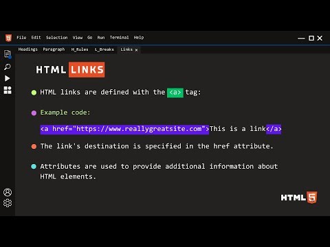 Links in HTML Explained | Anchor Tag, href & Target (HTML5 Tutorial)