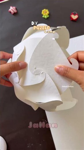 DIY Puzzle Lamp 🧩 | Paper Craft Ideas 💖 #diy #papercraft #lamp #shortvideo #handmade