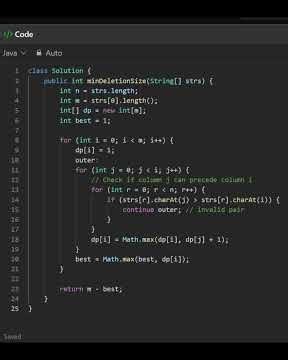 960 Delete Columns to Make Sorted III