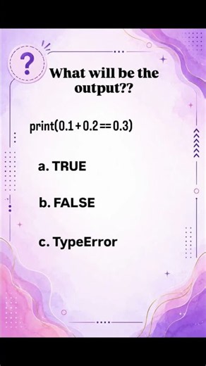 Can you answer this?? # #coding # #python #pythonprogramming #quiztime